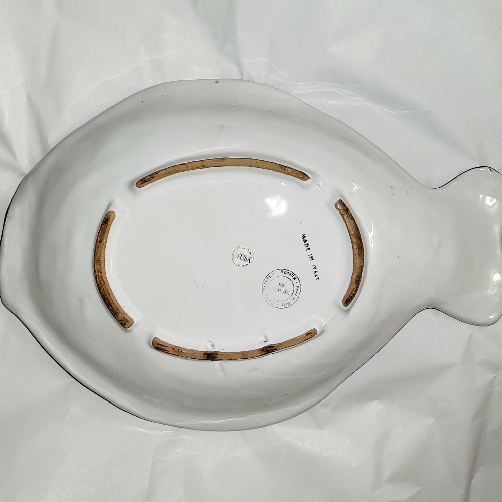 Large VIETRI Italian Pottery Fish Plate Serving Dish - Picture 3 of 10